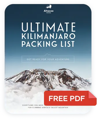 Získejte PDF seznam vybavení na Kilimandžáro
